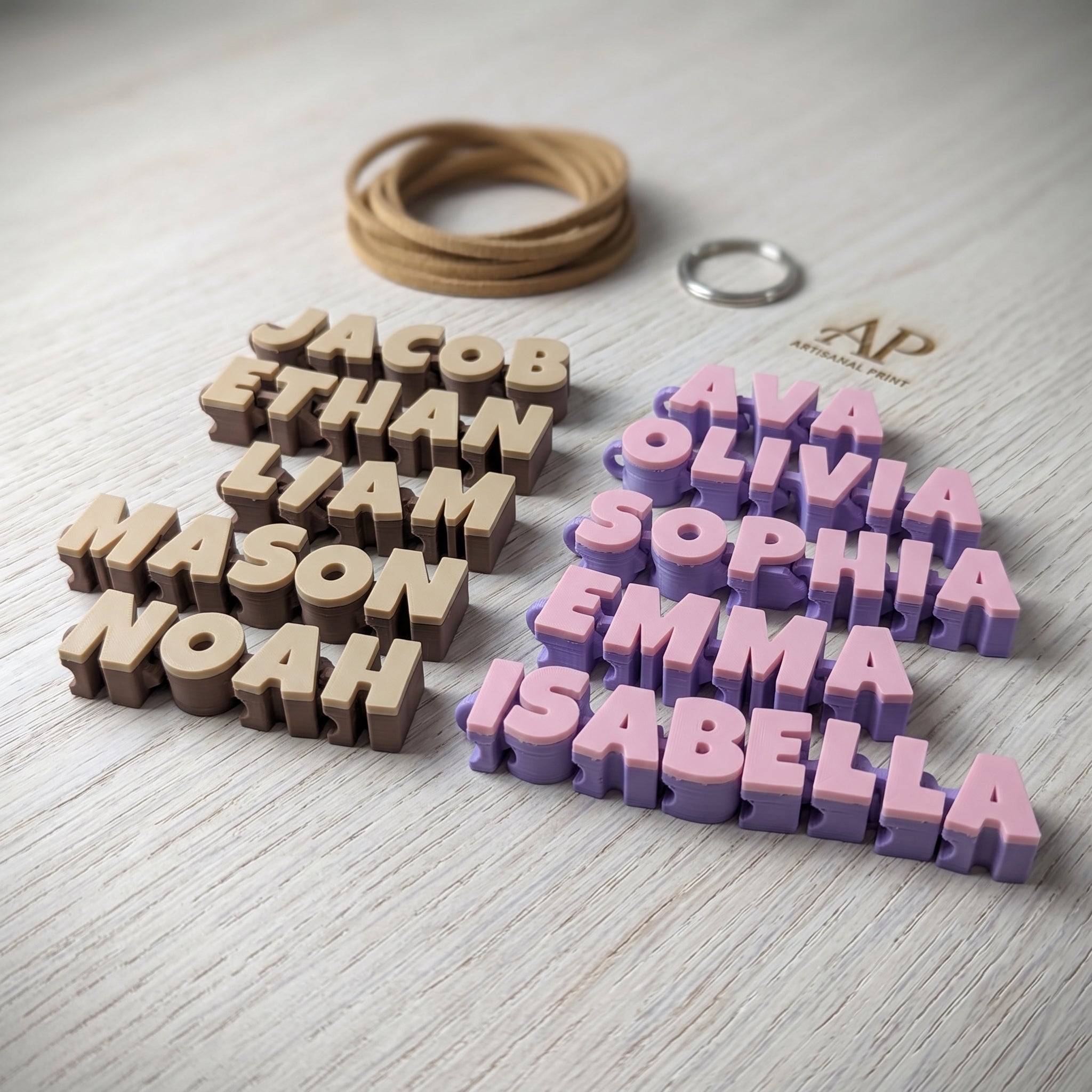 Custom Letter Block Keychain