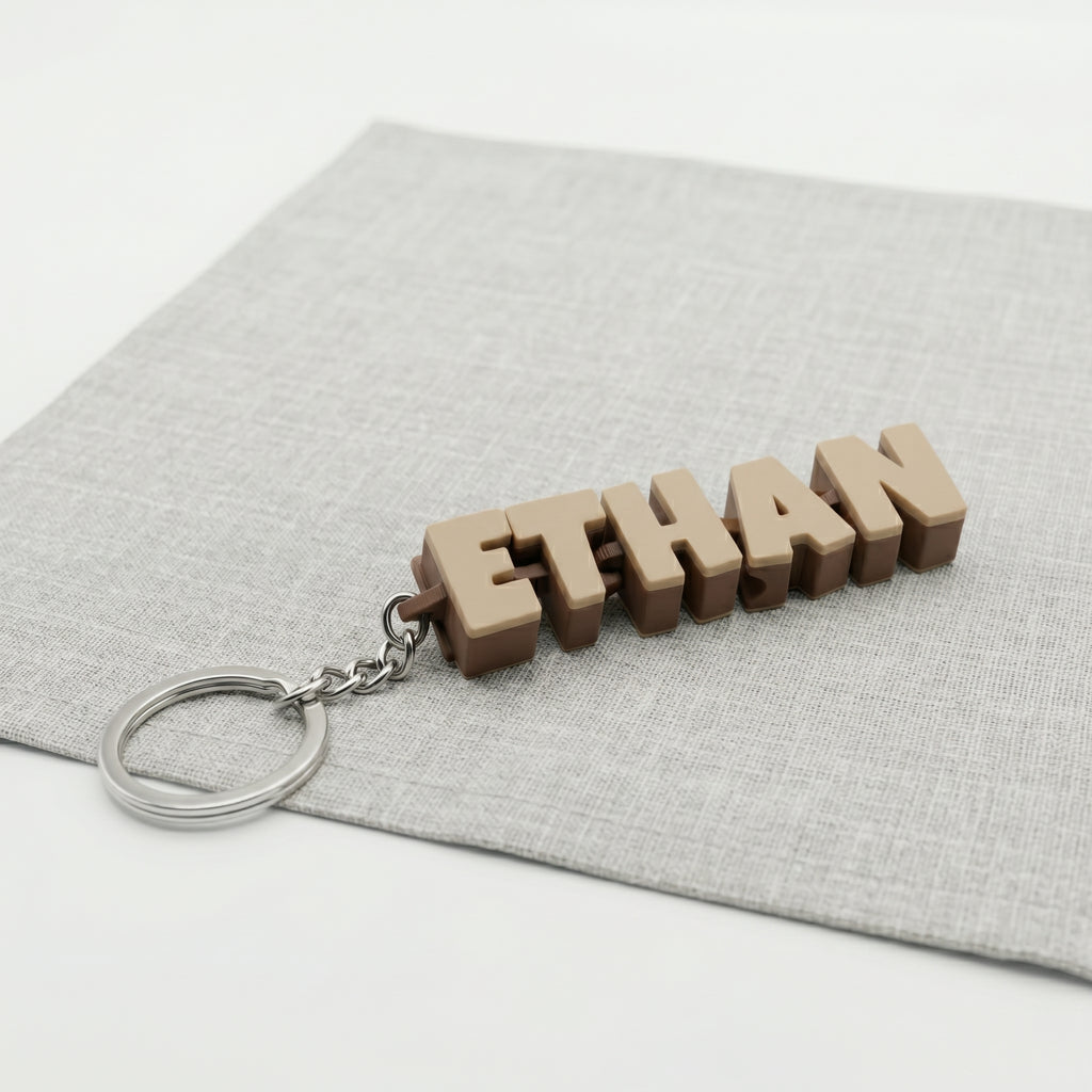 Custom Letter Block Keychain