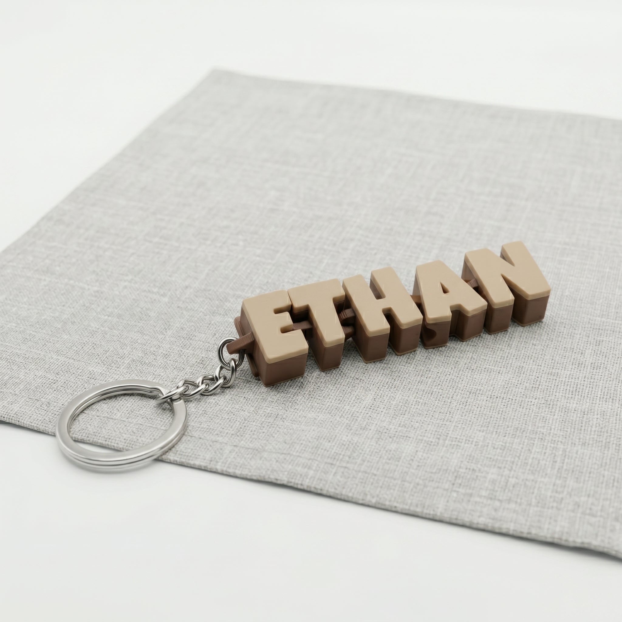 Custom Letter Block Keychain